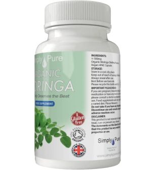 Simply Pure Organic Moringa Oleifera Capsules x 90