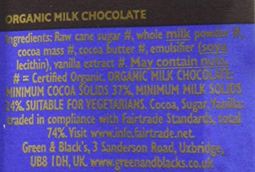 Green & Blacks Milk Chocolate Bar 35g at WK Organics UK online shop in: Grocery