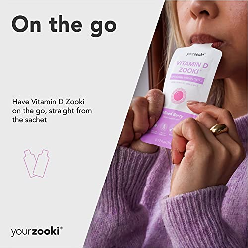 YourZooki - Vitamin D3 + K2 Liquid Sachets - Vegan Friendly D3