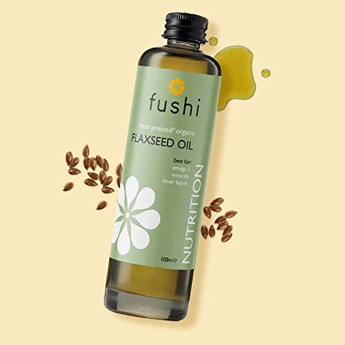 Fushi Organic Flax Seed Oil 100ml | Fresh & Cold Pressed | Rich in Omega 3 Essential Fatty Acids| Best for Inner Health