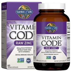 30mg Whole Food Zinc Supplement + Vitamin C