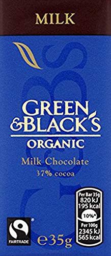 Green & Blacks Milk Chocolate Bar 35g at WK Organics UK online shop in: Grocery B