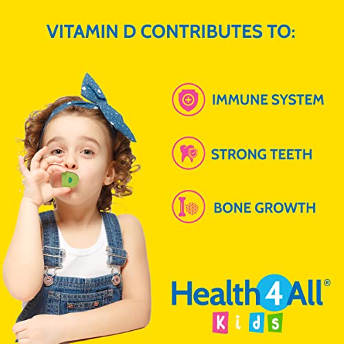 Kids Vitamin D3 600iu Chewable 90 Tablets (V). Sugar Free. Natural Orange Flavour. Made by Health4All Kids at WK Organics UK online shop in: Health & Personal Care C