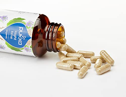 Pukka Herbs | Night Time Organic Herbal Supplement | Valerian & Ashwagandha | Perfect For Bedtime | 60 capsules at WK Organics UK online shop in: Health & Personal Care C