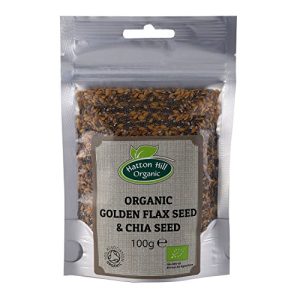 Organic Golden Flaxseed (Linseed) & Chia Seed Mix 100g by Hatton Hill Organic - Free UK Delivery at WK Organics UK online shop in: Health & Personal Care B
