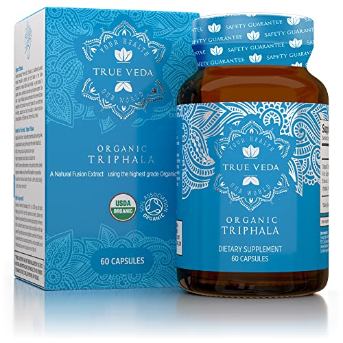 Organic Triphala Capsules - Certified Organic by Soil Association | Potency Due to Natural Fusion Extract | 100% Natural Supplement | Vegan & Vegetarian Friendly | Ayurveda | 60 Tablets | Made in UK at WK Organics UK online shop in: Health & Personal Care B