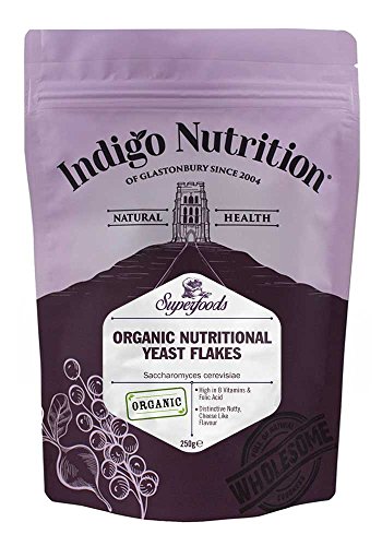 Indigo Herbs Organic Nutritional Yeast Flakes 250g | Vegan | High in B Vitamins at WK Organics UK online shop in: Health & Personal Care B
