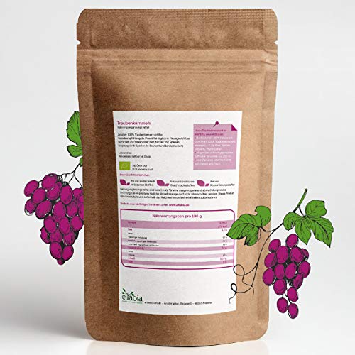 eltabia OPC Organic Grape Seed Flour 500g Large Pack 100% Pure without Additives Raw Food Quality at WK Organics UK online shop in: Health & Personal Care C