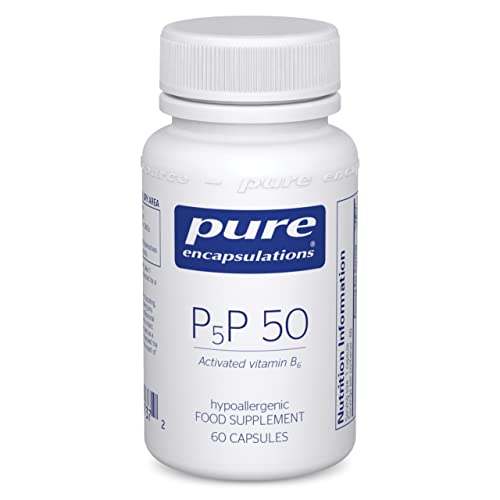 Pure Encapsulations - P5P 50 - Activated Vitamin B6 - Pyridoxal-5'-Phosphate Tiredness and Fatigue Supplement - 60 Capsules at WK Organics UK online shop in: Health & Personal Care B