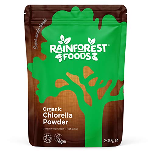 Rainforest Foods Organic Chlorella Powder 200g at WK Organics UK online shop in: Health & Personal Care B