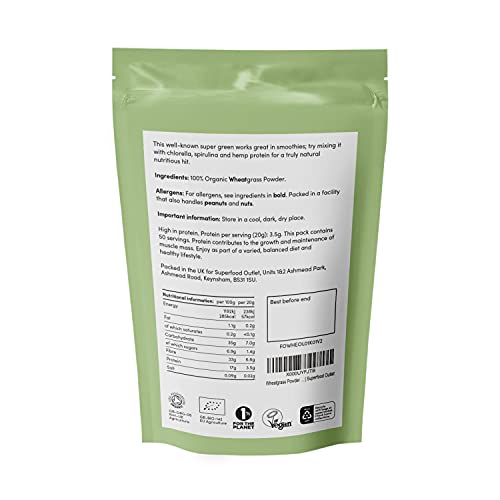 Superfood Outlet Wheatgrass Powder 1kg at WK Organics UK online shop in: Health & Personal Care C