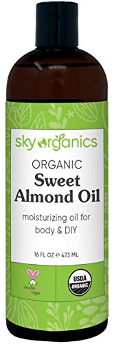 Best Sweet Almond Oil by Sky Organics (473 ml Large Bottle) 100% Pure Cold-Pressed Organic Almond Oil Great As Baby Oil Anti- Wrinkles Anti-Aging Almond Oil - Carrier Oil for Massage & Bath at WK Organics UK online shop in: Beauty B