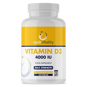 Vitamin D 4000 IU – 365 Vegetarian D3 Easy Swallow Micro Tablets (1 Year Supply) Highest Strength Cholecalciferol VIT D3 - Vegetarian Certified - UK Made Sash Vitality at WK Organics UK online shop in: Health & Personal Care B