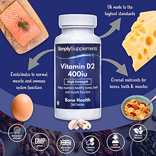 Muscles & Immune System | Vegetarian Safe Vitamin D2 | Wheat Free | Manufactured in The UK at WK Organics UK online shop in: Health & Personal Care