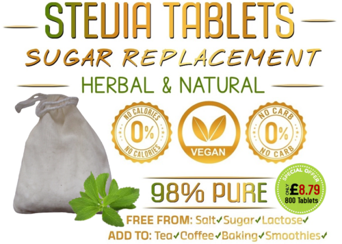 Vegan stevia sweetener tablets UK